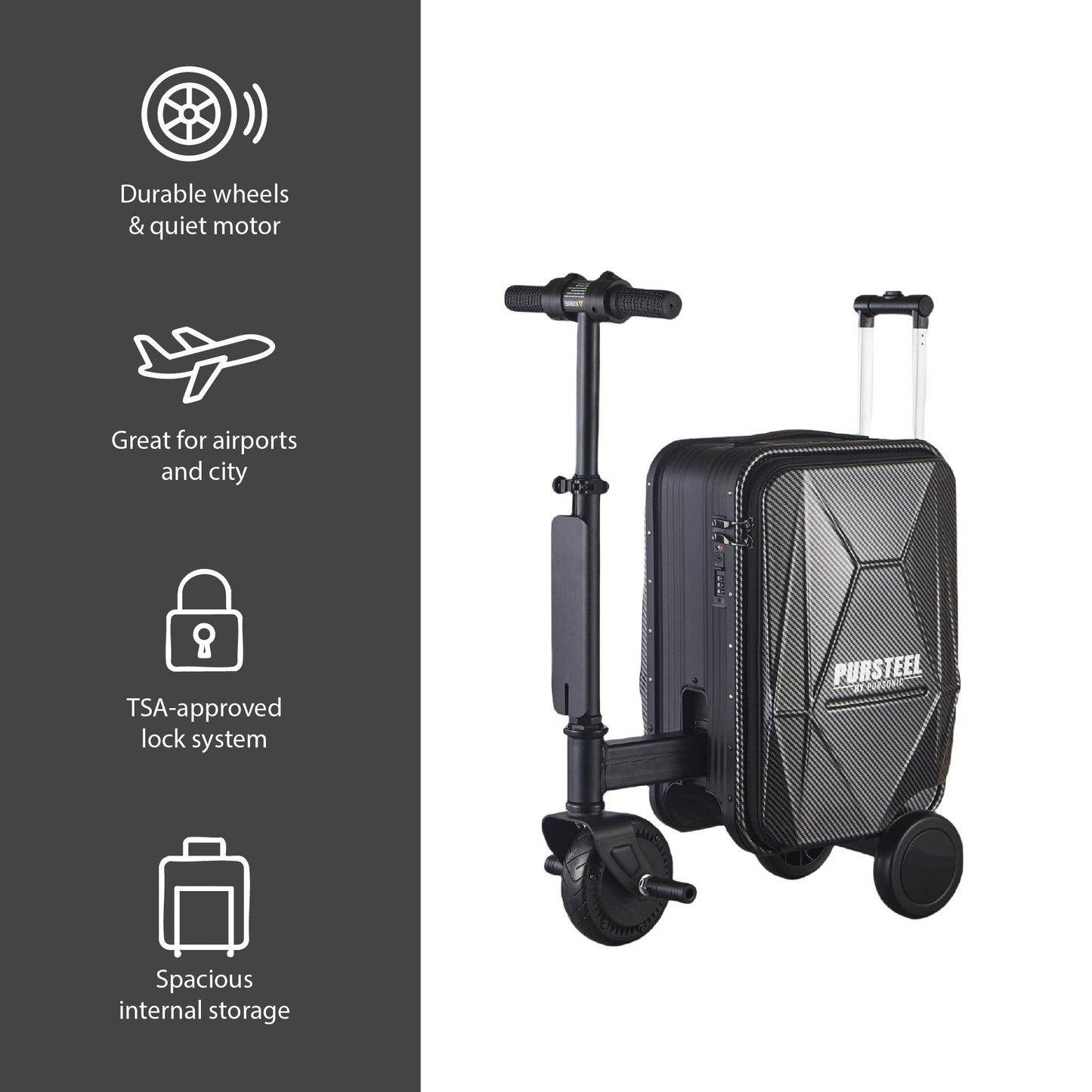 Pursonic Electric Ride-On Luggage
